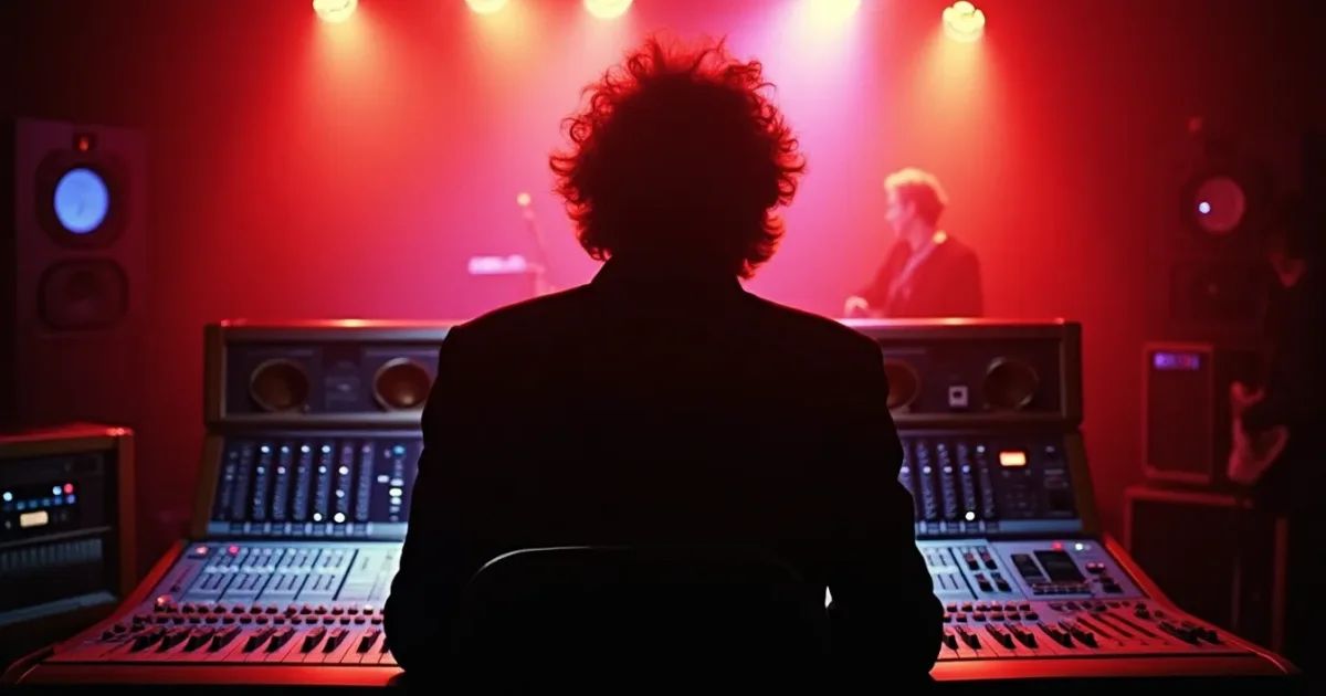 AIR Studios London, January 1982 - Colin Thurston at an SSL 4000 desk with Duran Duran