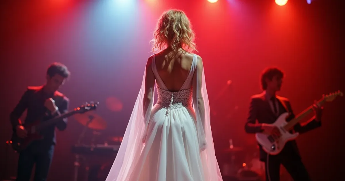 Madonna at MTV VMA 1984 in a white wedding dress, the “Like a Virgin” performance moment
