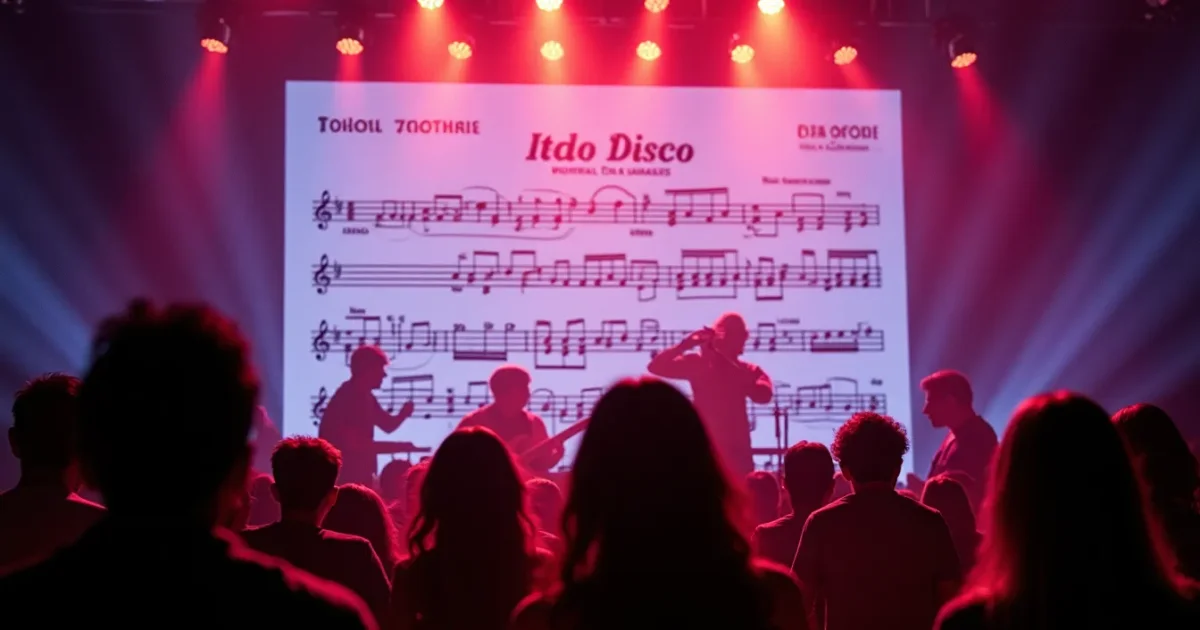 sheet music or a diagram of a typical Italo Disco track structure