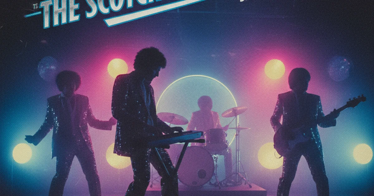 обложка сингла Scotch Disco Band с характерной типографикой