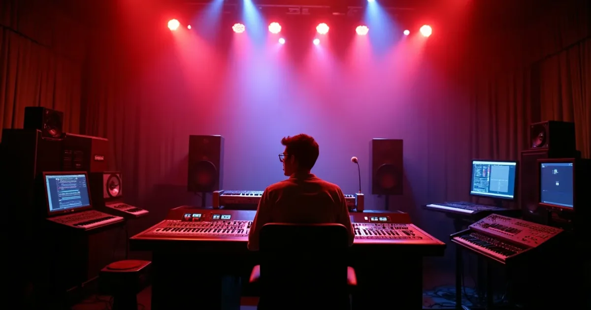 CBE Studio Paris 1986, SSL console, Roland JX-8P and Fairlight CMI visible in the corner