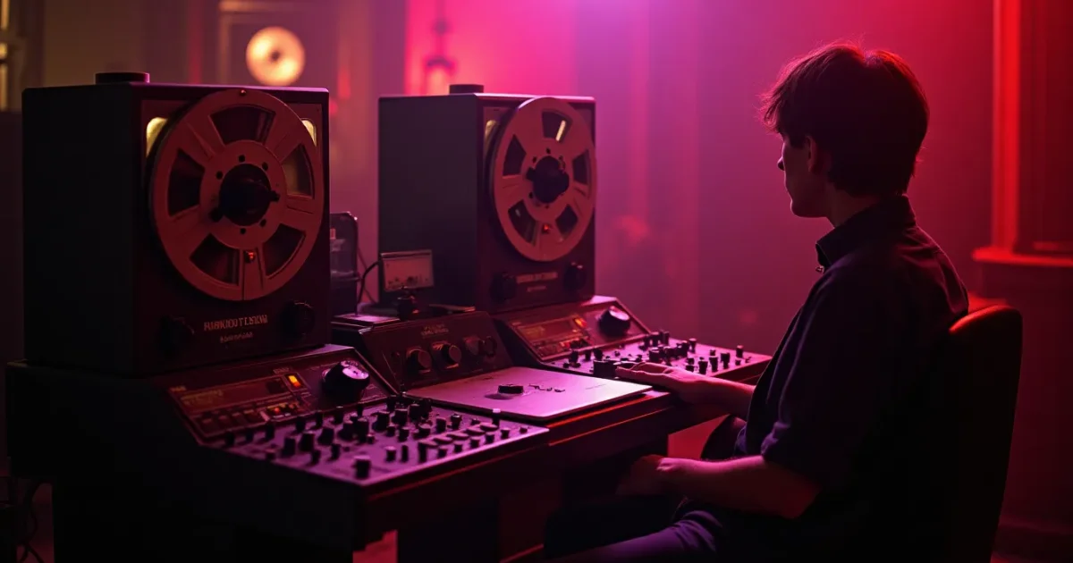 Студия Abbey Road 1966 года - два катушечных магнитофона Studer J37, модуль ADT между ними