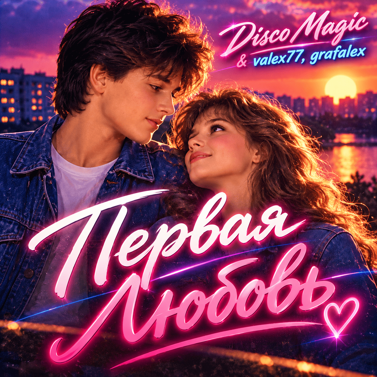 Обложка трека «Первая любовь ( Disco pop 80 )» - Disco Magic & valex77, grafalex