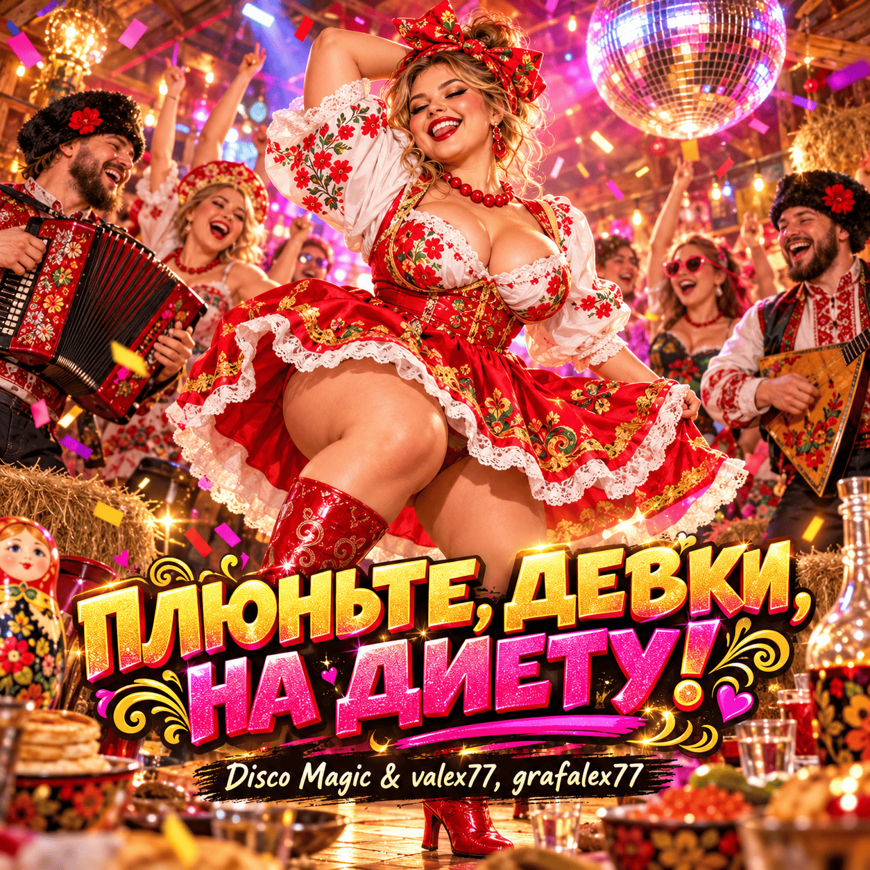 Обложка трека «Плюньте, девки, на диету !» - Disco Magic & valex77, grafalex